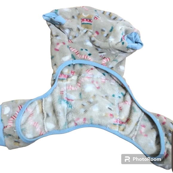 Dog Pajamas Fleece Cozy Winter Jumpsuit – Small Pet Clothes - Picture 2 of 3